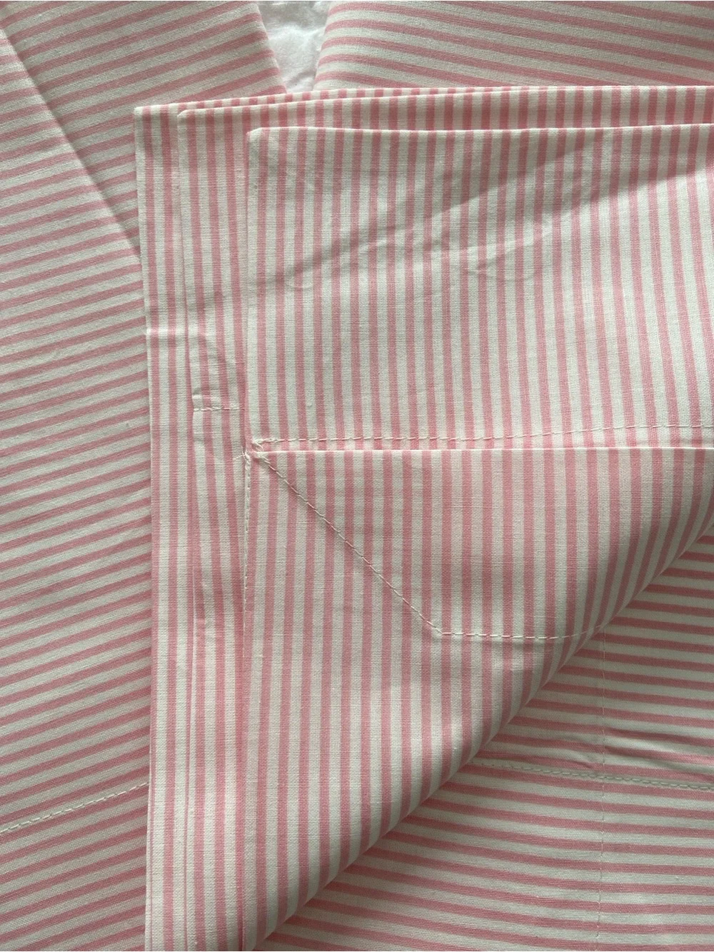 Tessitura Toscana Telerie King Set Sheets And Pillowcases Stripe Pink White NEW
